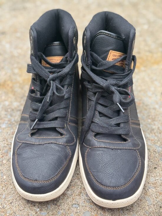 Levi\'s Black High Top Sneakers 10.5 Streetwear Skate Normcore Casual 3994 main image 5